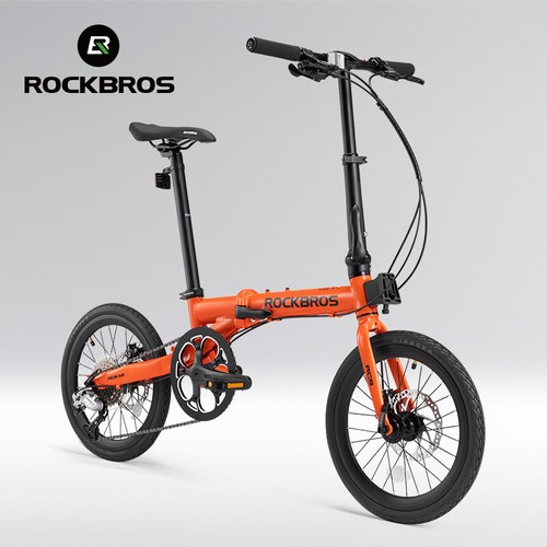 ROCKBROS 16'' Folding Bike 9-Speed Dual C-Brake Frame Adjust City Bicycle 11-32T - Picture 4 of 18