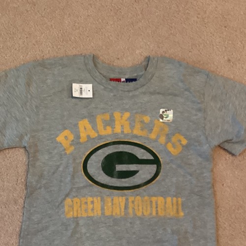 GAP KINDER UNISEX 4-5 GREEN BAY PACKERS T-SHIRT, LOGO VORNE AUF GRAU, KURZARM - Bild 2 von 3