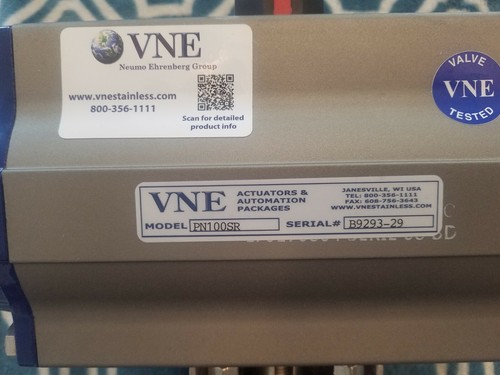 VNE 2" Spring Return - Fail Close Pneumatic Actuated Ball Valve, 3-Piece 14N254 - Picture 3 of 4