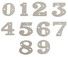 Satin Aluminium House Door Numbers Numerals 50mm 2" SAA Signs Number Flat