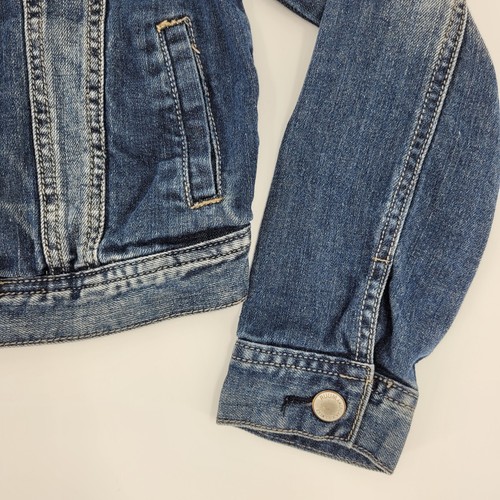 Ruum Blue Denim Jean Jacket Size Small or 7/8 Girls Button Front Classic Trucker - Picture 5 of 16