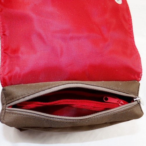 2 Delta Airline Travel Flight Empty Bags Brown Zippered Bag - Picture 4 of 11