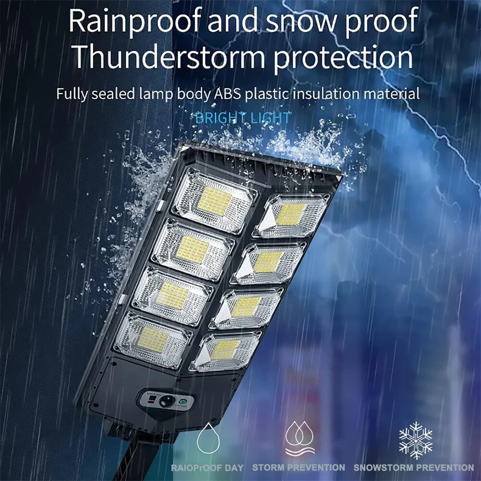 Commercial 1000000LM LED Outdoor Dusk to Dawn Solar Street Light Road Area Lamp - Image 4 of 4