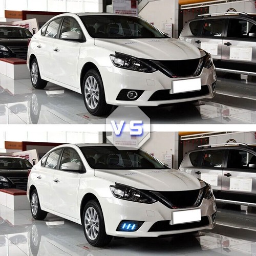 For Nissan Sentra 16~19 LED DRL Daytime Running Light Fog Lamp Turn Signal A - Foto 3 di 6