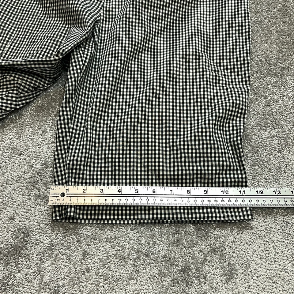 New York and Company Manhattan Chino Shorts Womens 18 Black White Plaid 12" Insm - Image 2 of 4