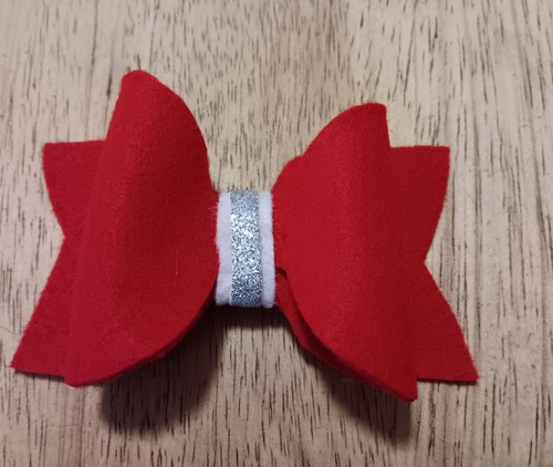 Girl's Classic Holiday Red Hair Bow 4  Inch Metal Clip