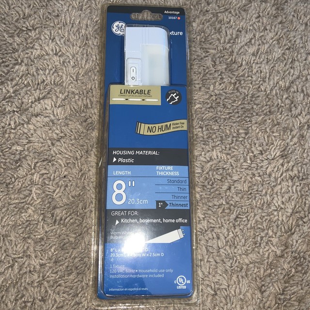 Ge Slimline Fluorescent Under Cabinet Light Fixture 8 Inch 10167free Ship For Ge Slimline Fluorescent Under Cabinet, Under Cabinet Light Fixtures Fluorescent