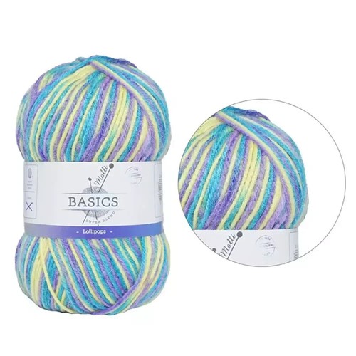 10x100g SUPER BLEND Multi Knitting Yarn Soft Acrylic Crochet Craft Art Wool Ball - Picture 37 of 59
