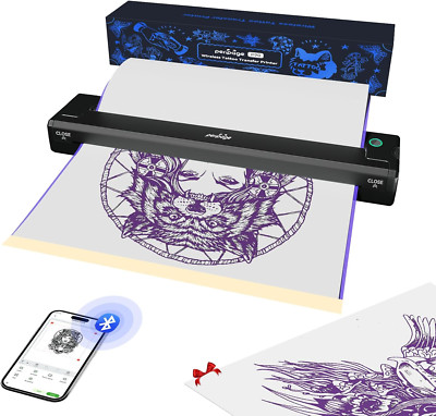 P90 Wireless Tattoo Stencil Printer - Professional & Beginner, Bluetooth & USB