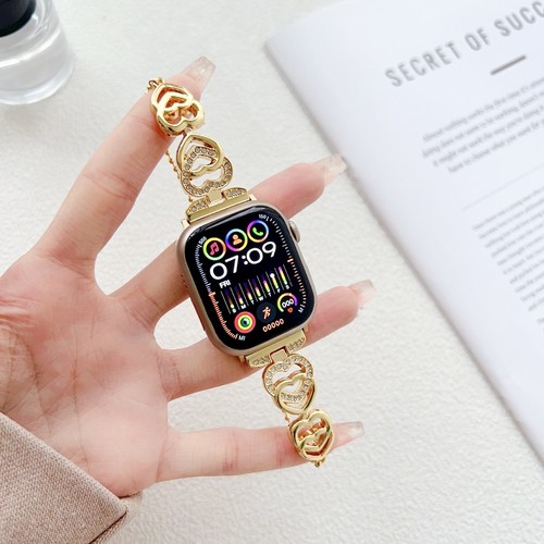 Cinturino da donna in metallo di lusso per Apple Watch 10 9 8 7 6 SE 41/42/44/45/46mm - Foto 4 di 12