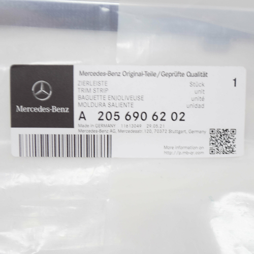 NEW MERCEDES-BENZ C W205 FRONT RIGHT DOOR MOLDING A2056906202 ORIGINAL - Bild 9 von 10