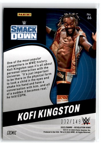 2023 Panini Revolution WWE Cosmic Kofi Kingston /149 #66 - 第 2/2 張圖片