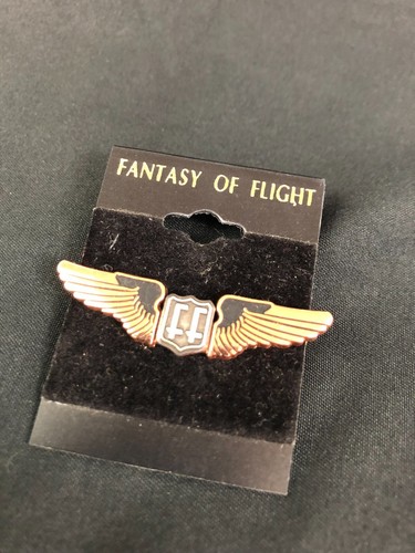 Vintage Fantasy of Flight Wings Pin Air Force Flight Air Crew Wings Badge Pin - Picture 1 of 4