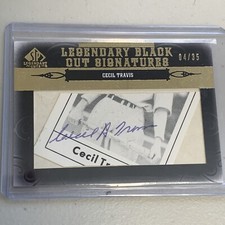 2011 Cecil Travis AUTO Senators SP  Legendary Black Cut Signatures /35