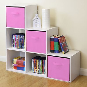 White 6 Cube Kids Toy Storage Unit S Boys Bedroom Shelves Image Is Loading White 6 Cube Kids Toy Storage Unit
