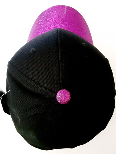 Mujer Gorra Negra Púrpura Brillo Bill 6 Paneles Adulto Sombrero Algodón Poli Ajustable  - Imagen 7 de 10