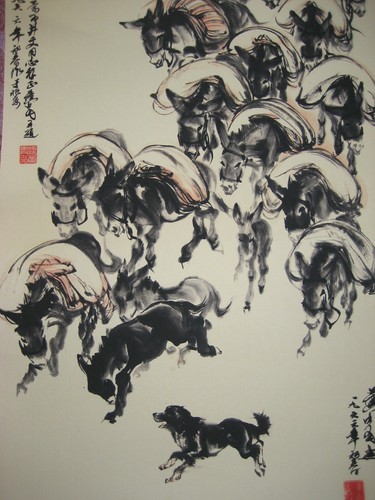 Old Antique Chinese Silk painting scroll about Donkey Rice paper By Huangzhou - Picture 4 of 7