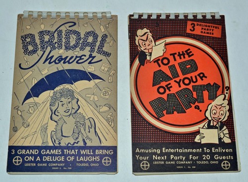Vintage 1946 Leister Game Co. Party Game Books ~Lot of 4 ~ Bridal, Stork, MORE - Picture 9 of 13