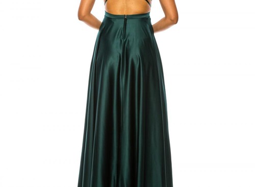 Bee Darlin Women's Long Ball Gown Dress Side Slit Solid Sleeveless A2504 - Picture 7 of 20