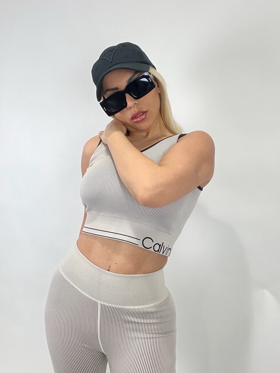 Calvin Klein 2 Piece Set top leggings In Beige eBay