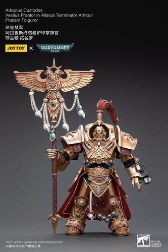 JOYTOY X Warhammer 40k 5" Vexilus Praetor in Allarus Terminator Phelam Tolguror- - Foto 7 di 13
