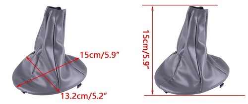 2003-2012 FIAT 500 500C & Panda STICK SHIFT KNOB & PU Leather GAITER BOOT - Gray - Foto 8 di 8
