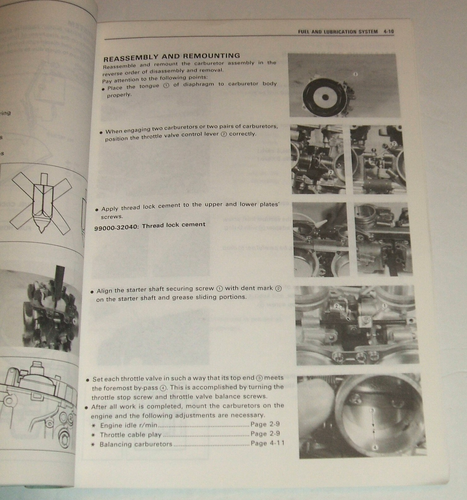 Manual de servicio Suzuki Katana 1100 1988 1989 1990 1991 1992 GSX 1100 taller de reparación - Imagen 5 de 6