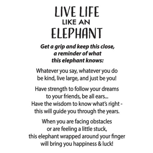 Live Life Like An Elephant Grip Charm - 第 2/3 張圖片
