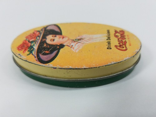Vintage Drink Delicious Coca Cola - Button Tin - Ad Advertising Collectable Z1 - Picture 3 of 12