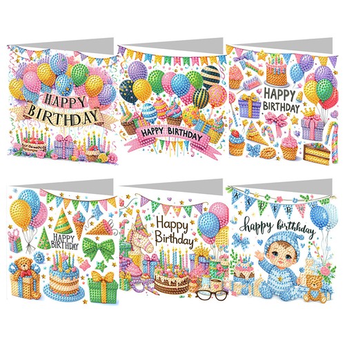 6Pcs Christmas Mickey Minnie DIY Diamond Painting Card for Family Friends Gift - Picture 14 of 14