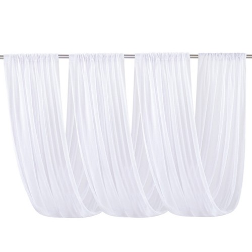 Wedding Event Ceiling Drapes Chiffon Roof Canopy Decor Arch Draping Fabric - Picture 14 of 27