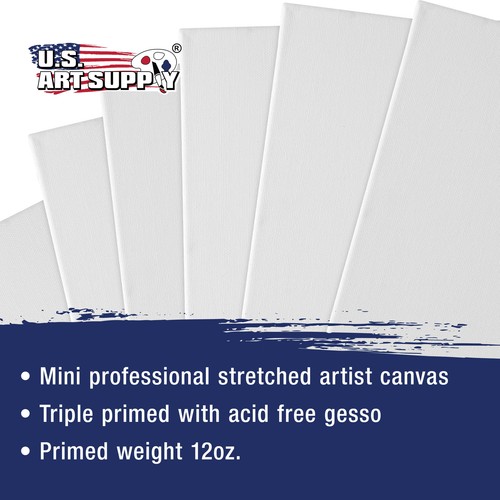 Mini Stretched Canvas 4" x 4" Squares White 24-Pack - Picture 4 of 5