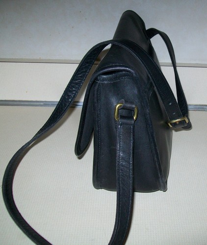 Vtg Coach Black City Bag 9790 Natural Full Grain Leather Handcrafted Costa Rica - Picture 8 of 18