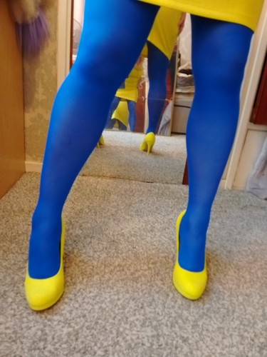 BLUE Tights Matte Opaque 60D SIZE 3 MEDIUM NAVY Lores BLUETTE ITALIAN BLUETTE - Picture 3 of 24