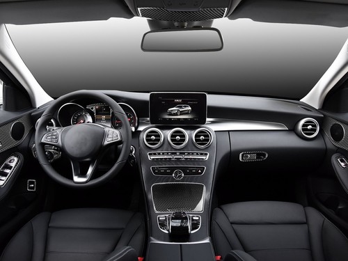 51Pcs Real Carbon Fiber Full Interior Kit Aufkleber für C-CLass W205 GLC 2015-21 - Bild 2 von 7