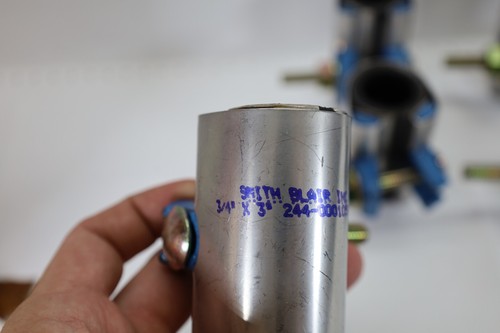 Six Smith-Blair 244 Edelstahl Rohr Reparaturklemme 3/4 Zoll (1,05 OD) x 3 Zoll lang, 1-Bolzen - Bild 6 von 6