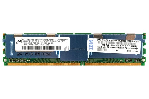 39M5784 IBM MEMORY 1GB 2RX8 PC2 5300F DDR2 - Picture 2 of 7