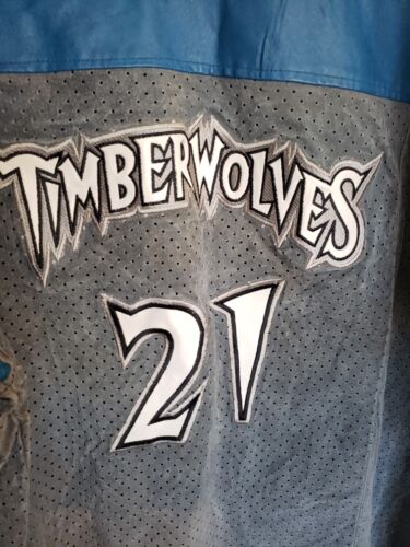 Maglietta Kevin Garnett Minnesota lupi di legno in vera pelle scamosciata taglia 5XL - Foto 3 di 14