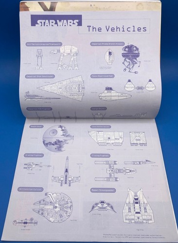 STAR WARS MCQUARRIE THE VEHICLES 1997 CALENDAR + POSTER GIFT WORKS 1996 - Picture 12 of 17