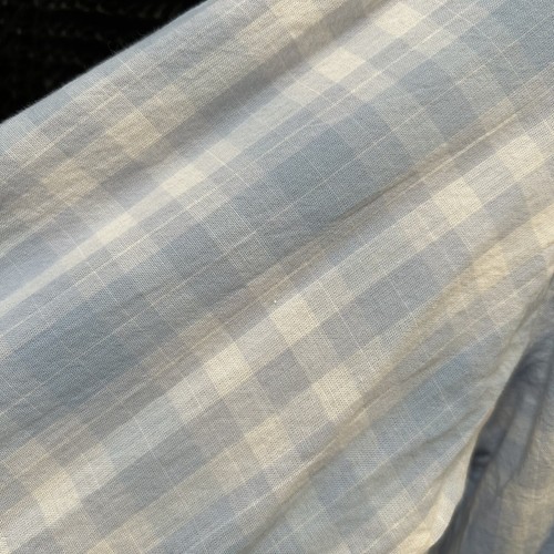 H&M Blue and White Plaid Button Up Shirt Size Medium - "Cathleen" - Picture 17 of 21
