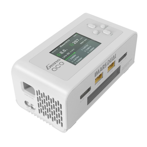 Gens Ace Imars Dual Channel AC200W/DC300W RC Lipo Battery Balance Charger White - Picture 2 of 5