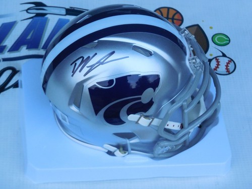 Deuce Vaughn signed Kansas K KSU Wildcats mini helmet Beckett BAS COA Cowboys - Picture 1 of 3