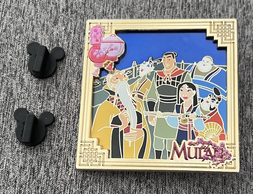 ディズニースタンプギャラリー　Ｐhilex Ｆrance DISNEY DEC MULAN LI SHANG YAO LING CHIEN PO & EMPEROR FRAME