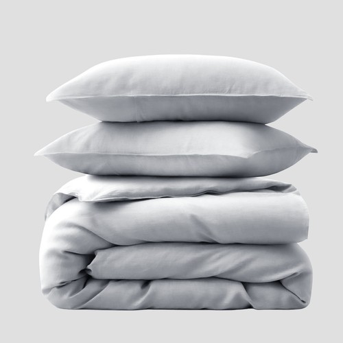 Plain Duvet Quilt Cover with Pillow Case Bedding Set Single Double King All Size - Picture 77 of 129