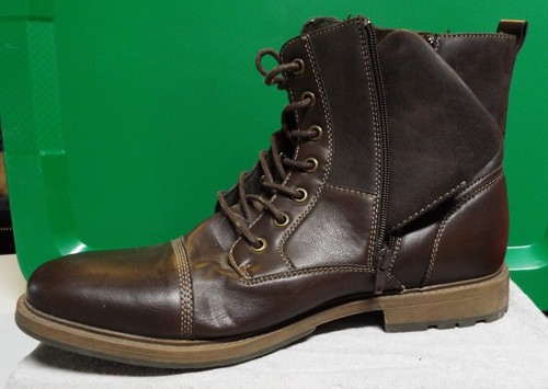 Kohl's APT Madison Men's Brown Ankle Boots Side Zip Up size 11 - Picture 8 of 12