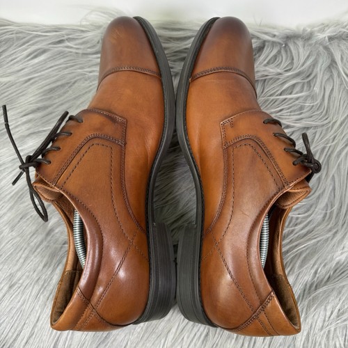 Mens Florsheim Midtown Cap Toe Oxford Shoes Brown Leather 13 - Picture 5 of 11