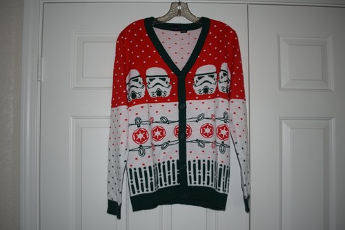 Suéter Cárdigan Para Hombre Talla M Star Wars Navidad Botón Frontal Storm Troopers - Imagen 1 de 8