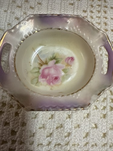 2- Cesta y plato miniatura de cerámica de porcelana vintage - ¡JAPÓN E IPF ALEMANIA ANTIGUO! - Imagen 9 de 18