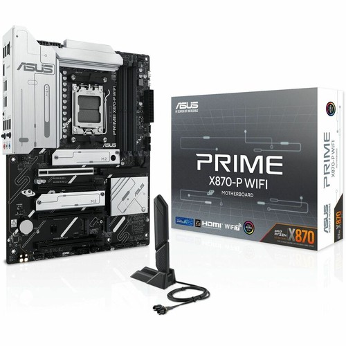 Asus Prime X870-P WIFI Gaming Desktop Motherboard - AMD X870 Chipset - Socket AM - Picture 6 of 9