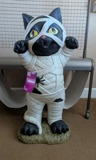 Home Accents Halloween Mummy Cat 2.5 Foot Outdoor Decoration - Black Cat Spooky